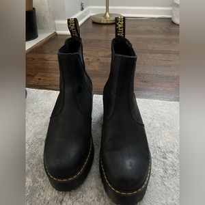 ROMETTY WYOMING LEATHER PLATFORM CHELSEA BOOTS size EU 38/ US 7